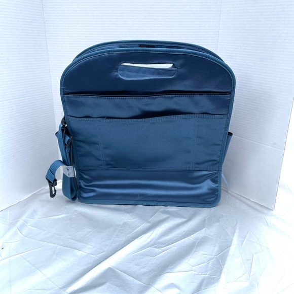 Crop In Syle Large Blue Zippered Scrapbook Paper Pocket Craft Case 16" X 14" - Picture 2 of 8